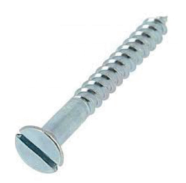 Vis Bois Tête Fraisée Fendue Acier Zingué Blanc Din 97